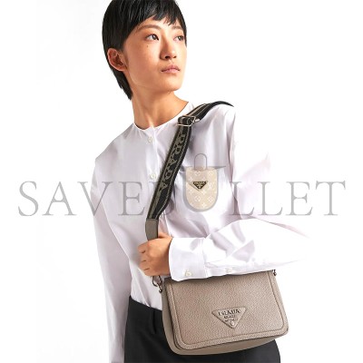 PRADA LEATHER SHOULDER BAG 1BD314 (23*15.5*9cm) 